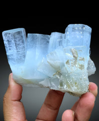 Natural Sky Blue Aquamarine Crystals from Nagar Pakistan - 438 gram