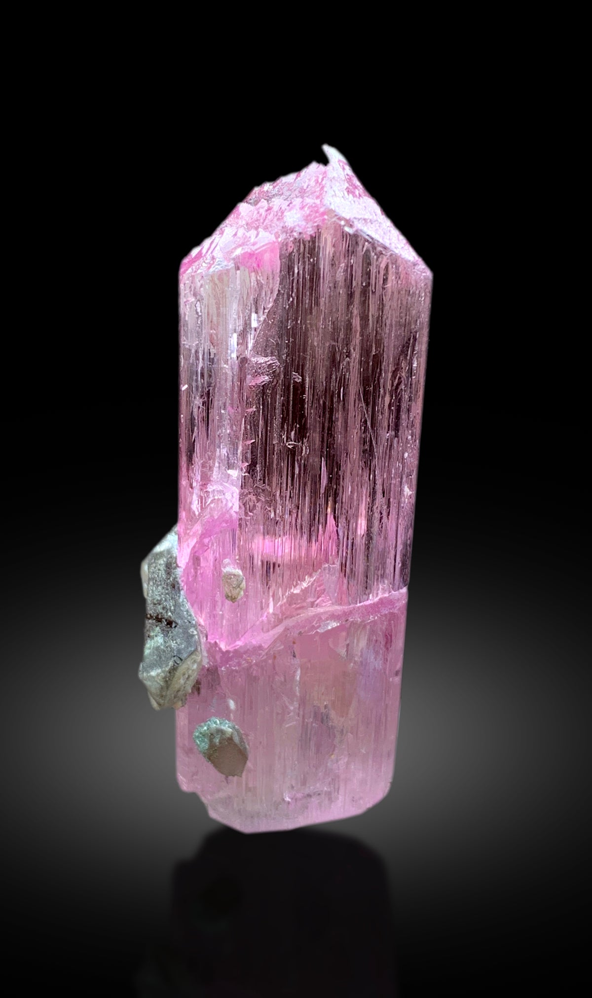 V Shape Terminated Transparent Pink Kunzite with Quartz from Nuristan Afghanistan - 88 gram