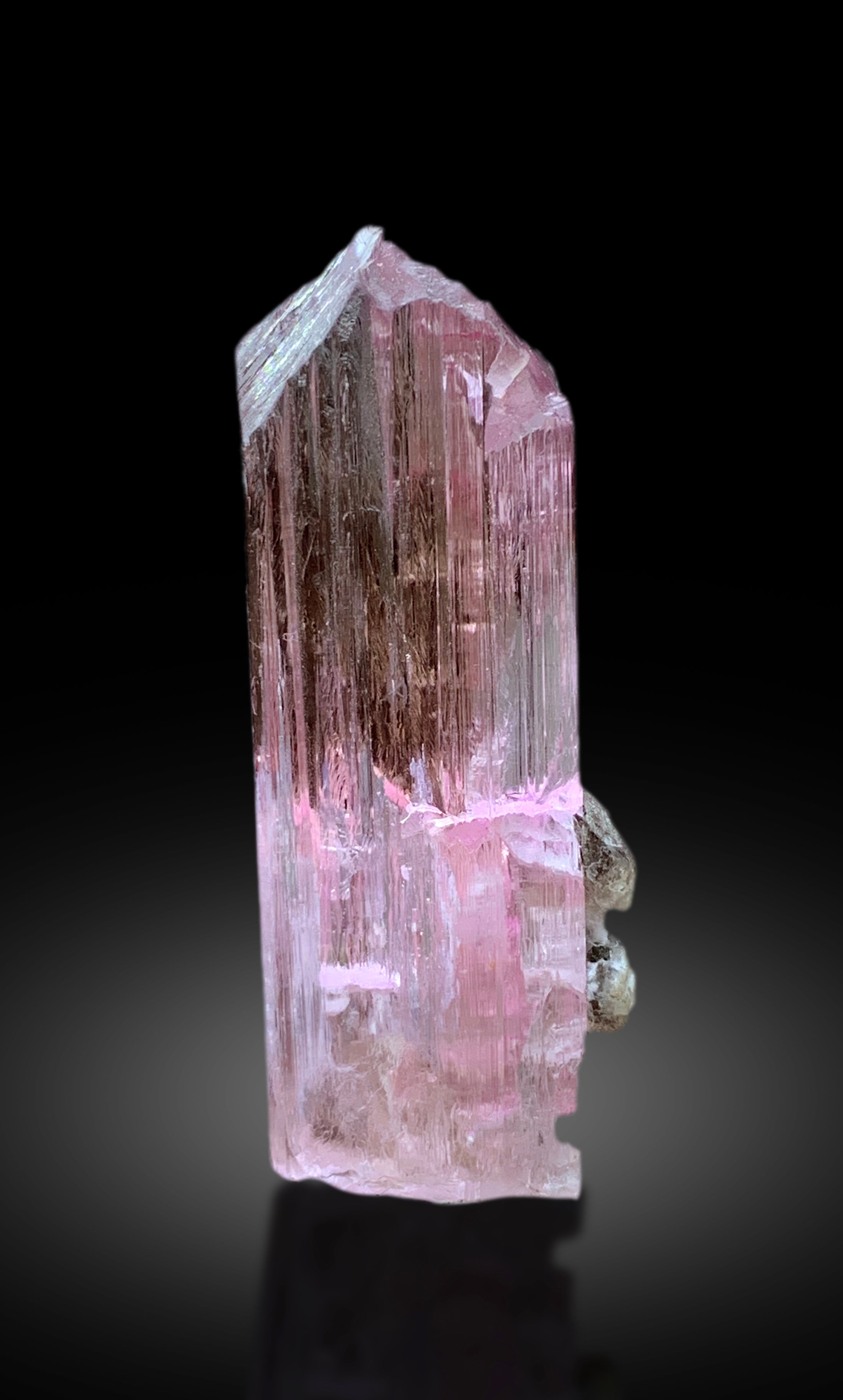 V Shape Terminated Transparent Pink Kunzite with Quartz from Nuristan Afghanistan - 88 gram