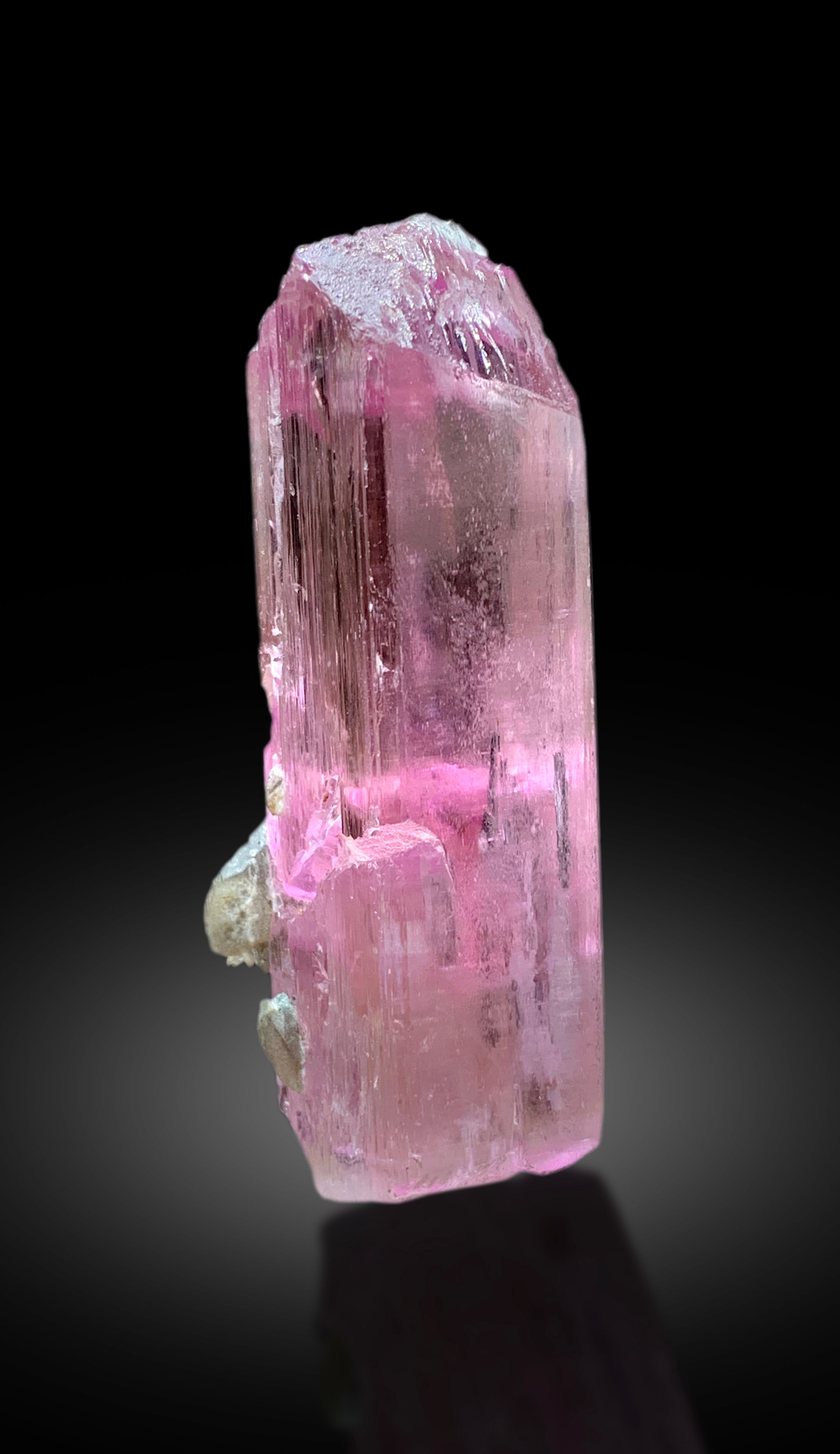 V Shape Terminated Transparent Pink Kunzite with Quartz from Nuristan Afghanistan - 88 gram