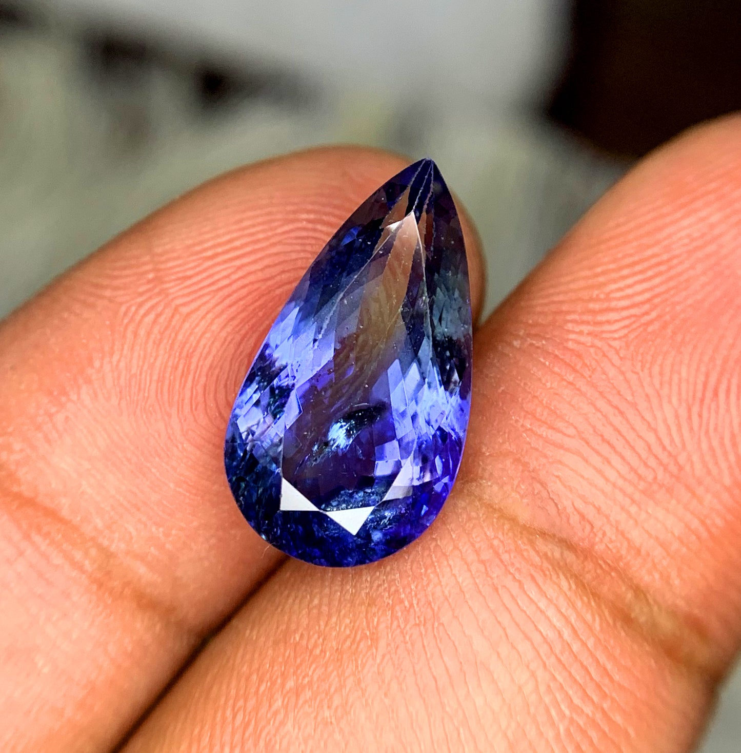 Pear Shape Royal Blue Color Tanzanite gemtone, Loose Gemstone, Tanzanite Faceted Cut Stone, Gemstone Jewelry - 5.95 CT