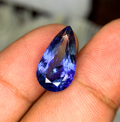 Pear Shape Royal Blue Color Tanzanite gemtone, Loose Gemstone, Tanzanite Faceted Cut Stone, Gemstone Jewelry - 5.95 CT