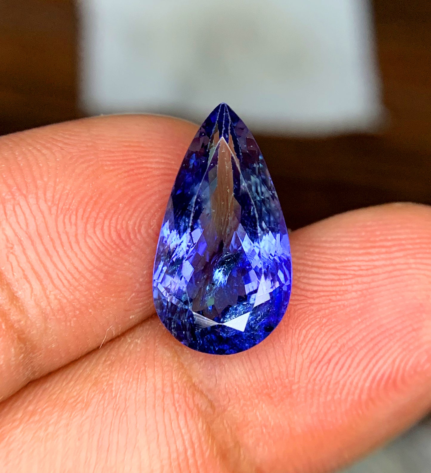 Pear Shape Royal Blue Color Tanzanite gemtone, Loose Gemstone, Tanzanite Faceted Cut Stone, Gemstone Jewelry - 5.95 CT