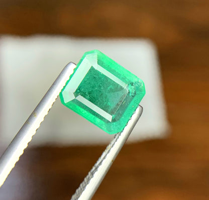 Octagon Shape Zambian Green Emerald Gemstone, Loose Gemstone, Emerald Faceted Cut Stone, Naturam Emerald - 2.58 CT