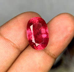 Oval Cut Rubelite Tourmaline Gemstone, Loose Gemstone, Rubelite Ring, Rubelite Jewelry, Jewelry Making, Gemstone Jewelry - 9.39 CT