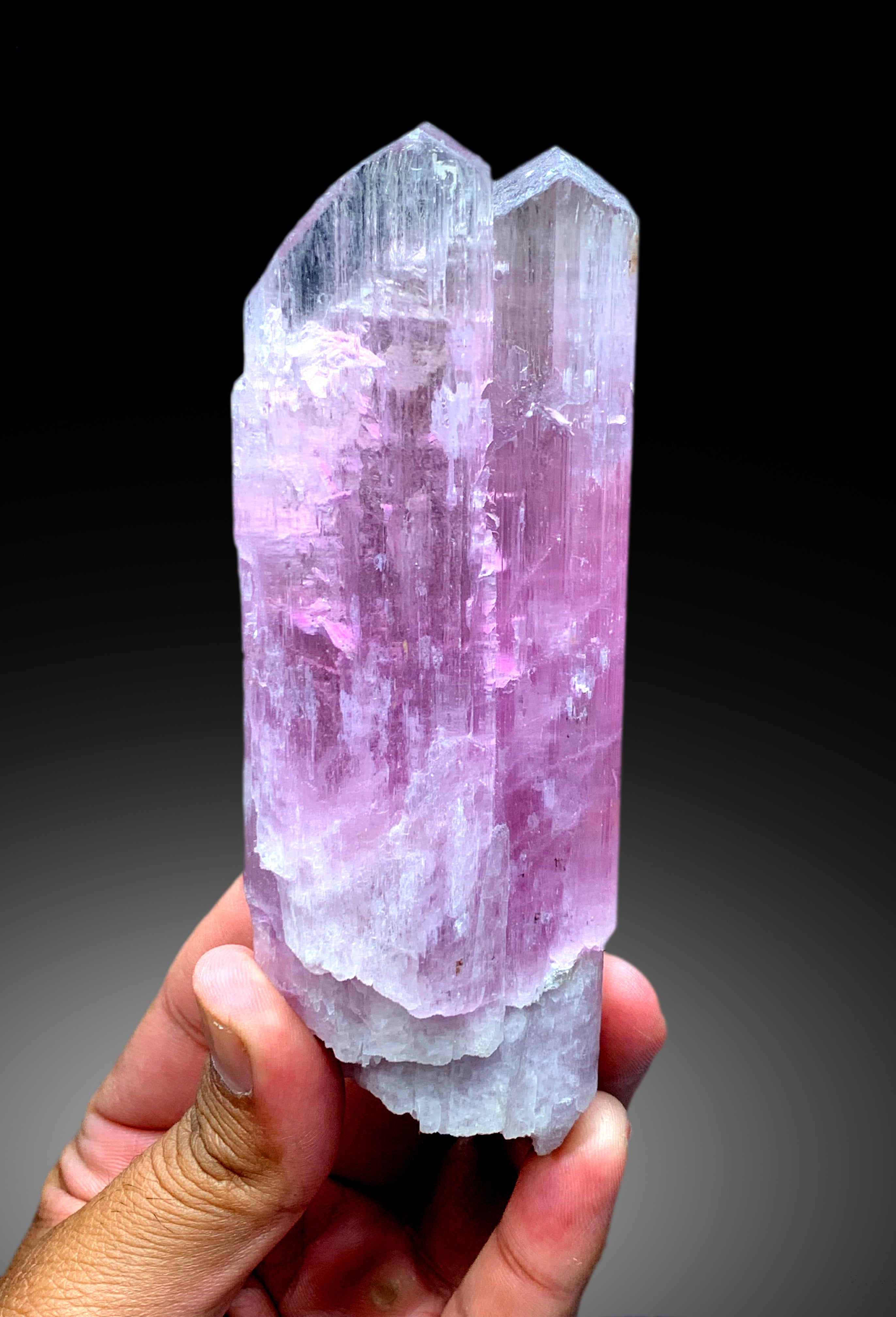 Pink Color Twinned Kunzite Crystal from Nuristan, Afghanistan - 428 gram