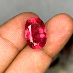 Oval Cut Rubelite Tourmaline Gemstone, Loose Gemstone, Rubelite Ring, Rubelite Jewelry, Jewelry Making, Gemstone Jewelry - 9.39 CT