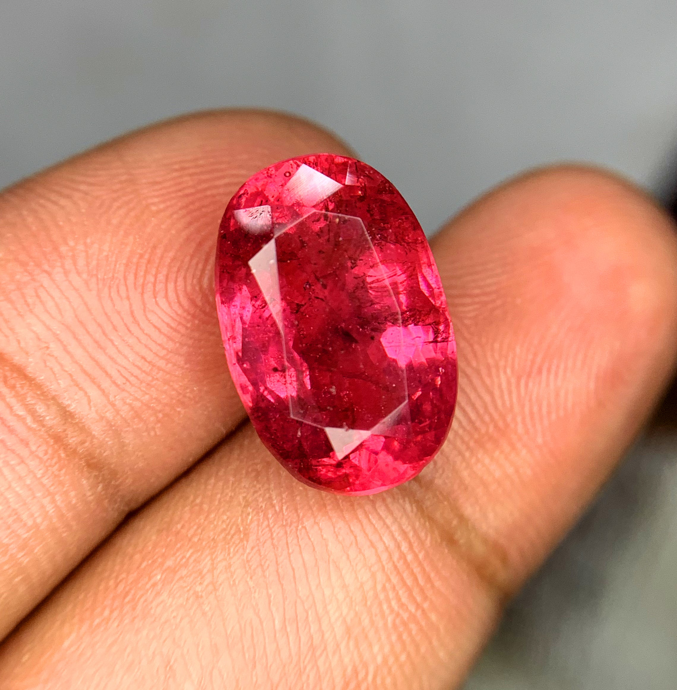 Oval Cut Rubelite Tourmaline Gemstone, Loose Gemstone, Rubelite Ring, Rubelite Jewelry, Jewelry Making, Gemstone Jewelry - 9.39 CT