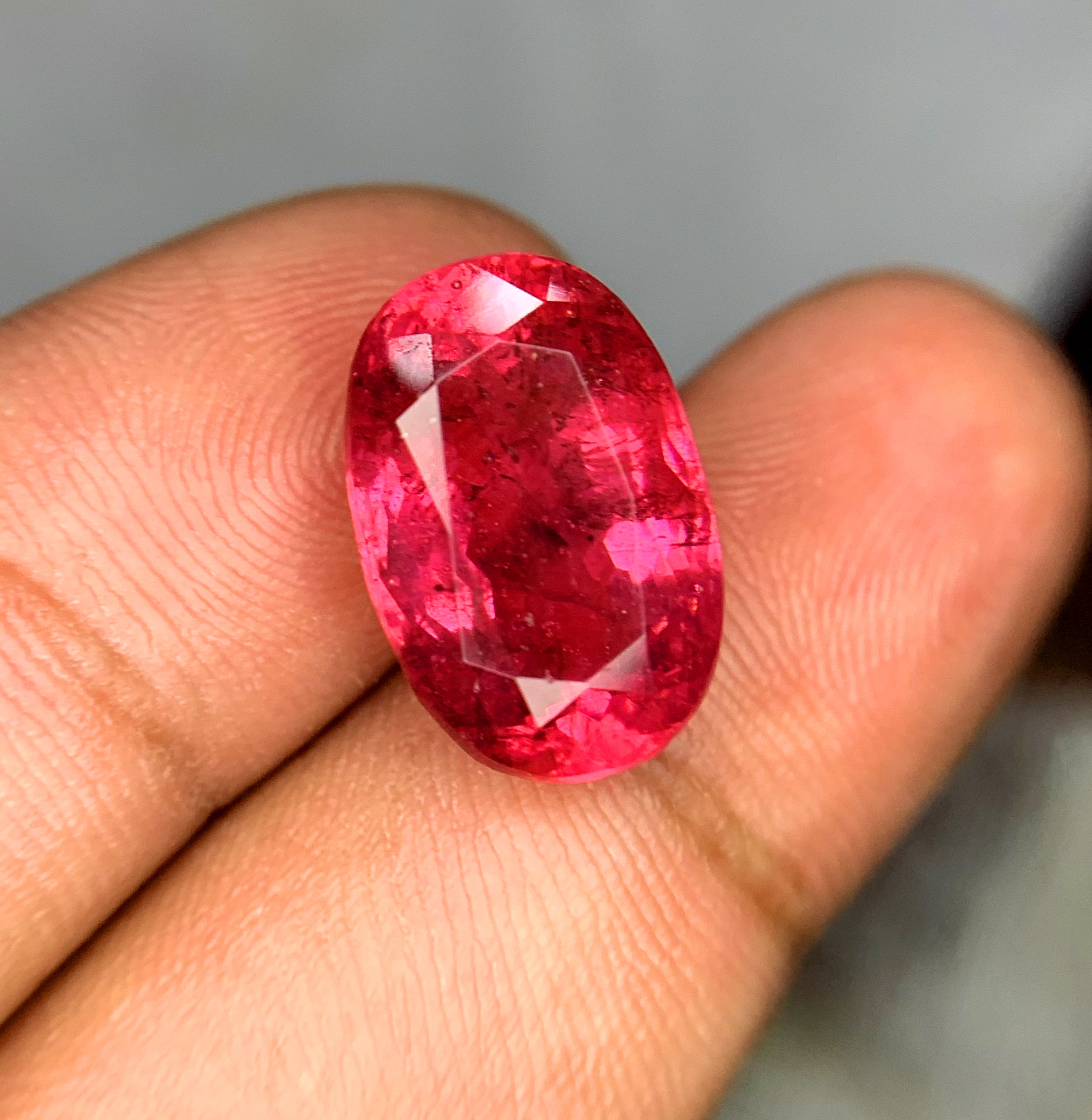 Oval Cut Rubelite Tourmaline Gemstone, Loose Gemstone, Rubelite Ring, Rubelite Jewelry, Jewelry Making, Gemstone Jewelry - 9.39 CT