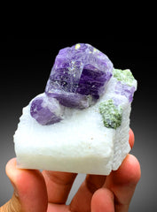 Purple Color Scapolite on Matrix, Scapolite Crystals, Scapolite Specimen from Badakhshan Afghanistan - 196 gram