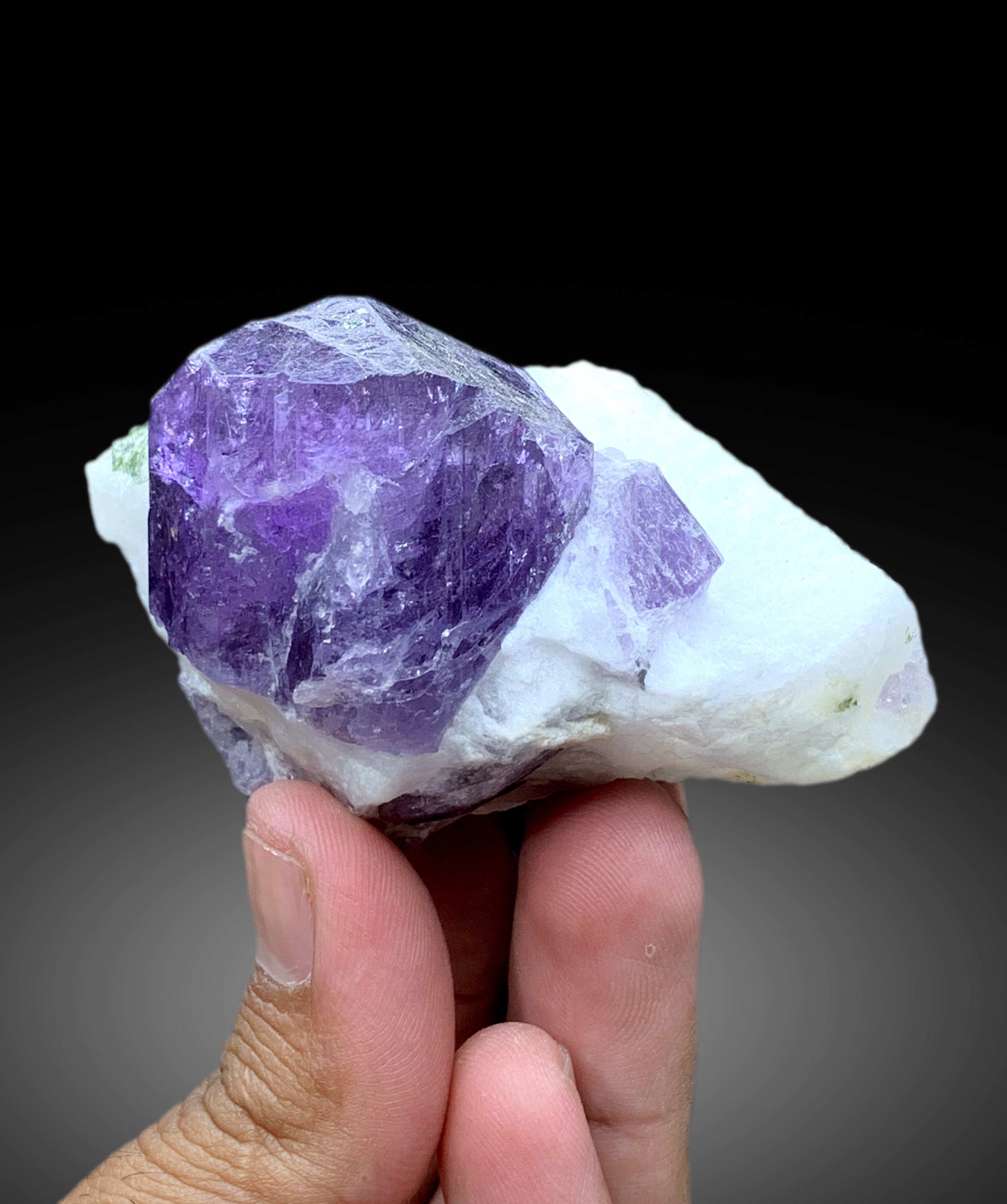 Purple Color Scapolite on Matrix, Scapolite Crystals, Scapolite Specimen from Badakhshan Afghanistan - 196 gram