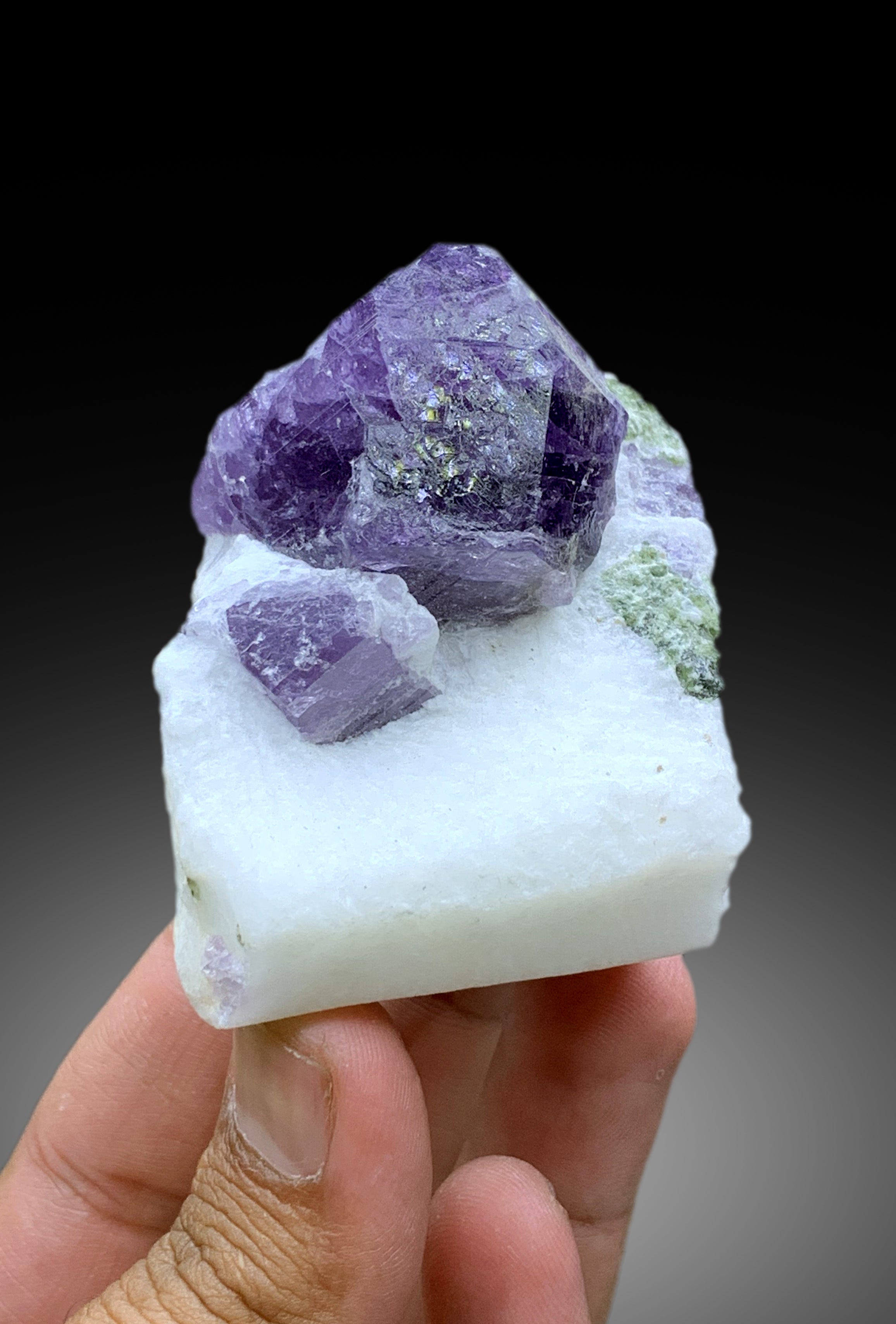 Purple Color Scapolite on Matrix, Scapolite Crystals, Scapolite Specimen from Badakhshan Afghanistan - 196 gram