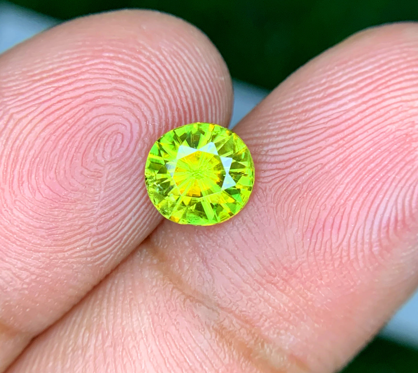 Round Cut Titanite Green Sphene Gemstone, Fire Sphene, Loose Gemstone, Gemstone Jewelry - 1.00 CT