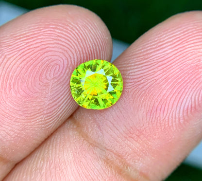 Round Cut Titanite Green Sphene Gemstone, Fire Sphene, Loose Gemstone, Gemstone Jewelry - 1.00 CT