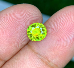 Round Cut Titanite Green Sphene Gemstone, Fire Sphene, Loose Gemstone, Gemstone Jewelry - 1.00 CT