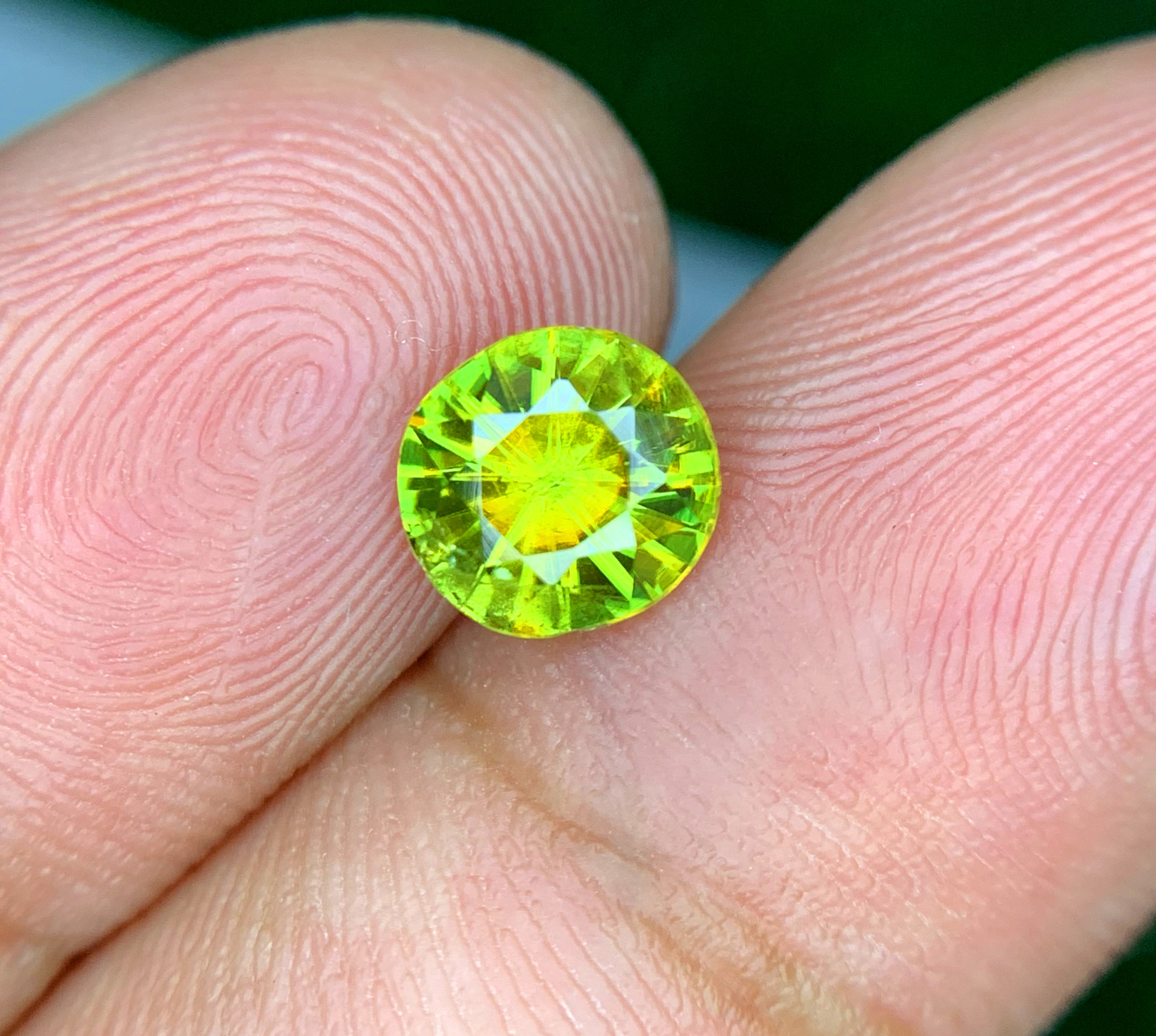 Round Cut Titanite Green Sphene Gemstone, Fire Sphene, Loose Gemstone, Gemstone Jewelry - 1.00 CT