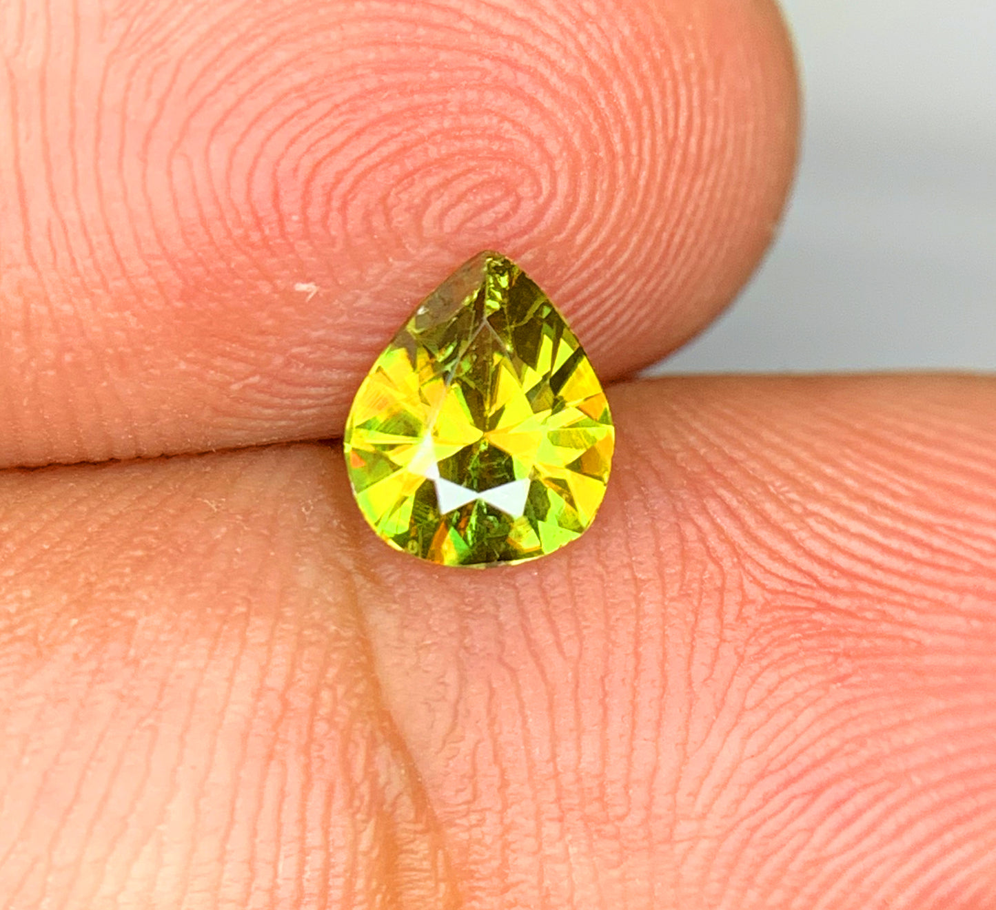 Pear Shape Titanite Green Sphene Gemstone, Fire Sphene, Loose Gemstone, Gemstone Jewelry - 0.65 CT