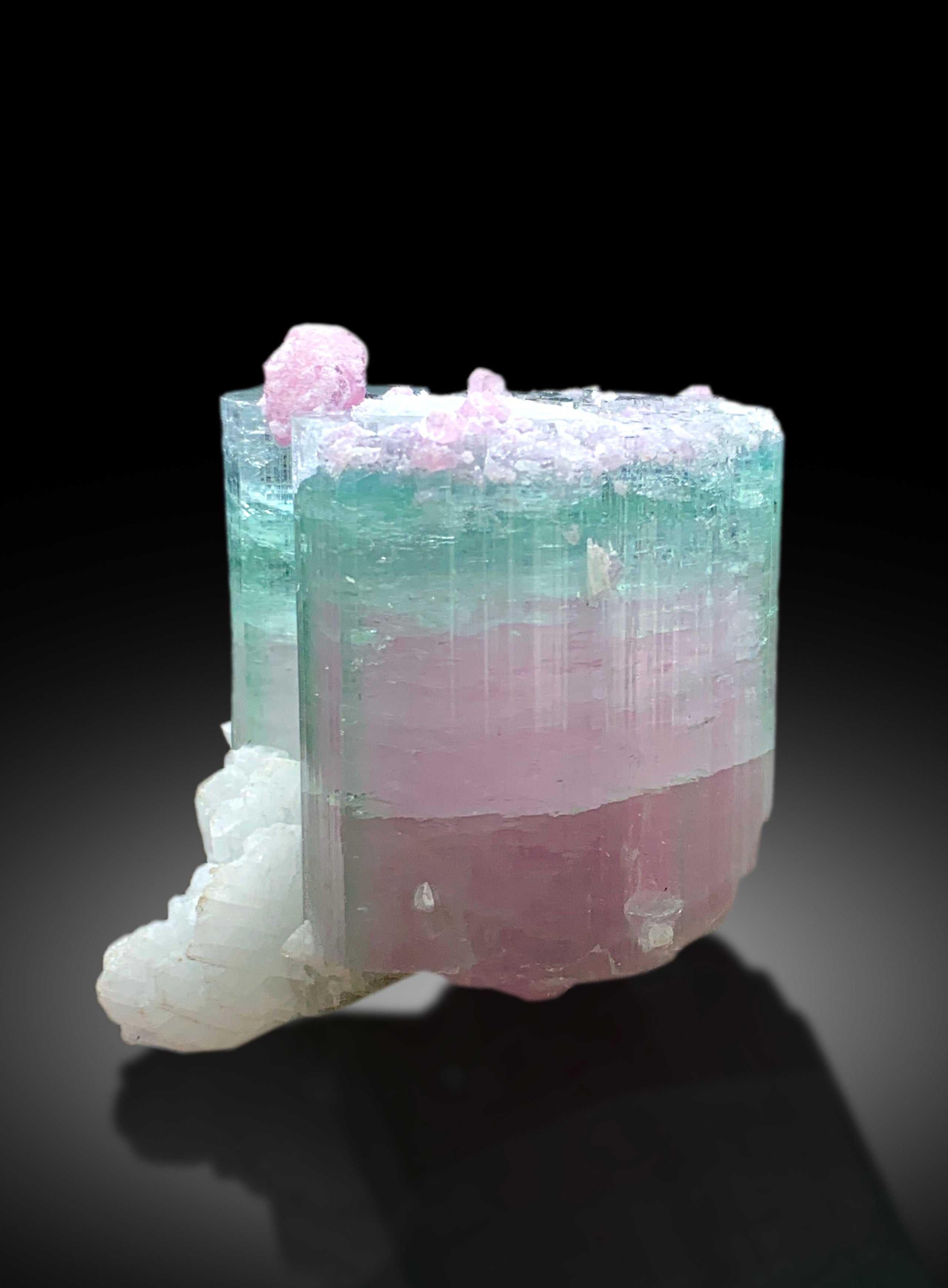 Stunning Bicolor Tourmaline with Lepidolite from Paprok Afghanistan - 70 gram