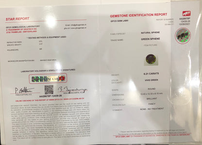 AAA Chrome Sphene Gemstone, Sphene Faceted Cut Stone, Loose Gemstone, Sphene Jewellry, Handmade Jewellry - 6.21 CT