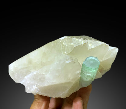 Ceafoam Color Tourmaline Crystal on Quartz from Afghanistan - 1239 gram