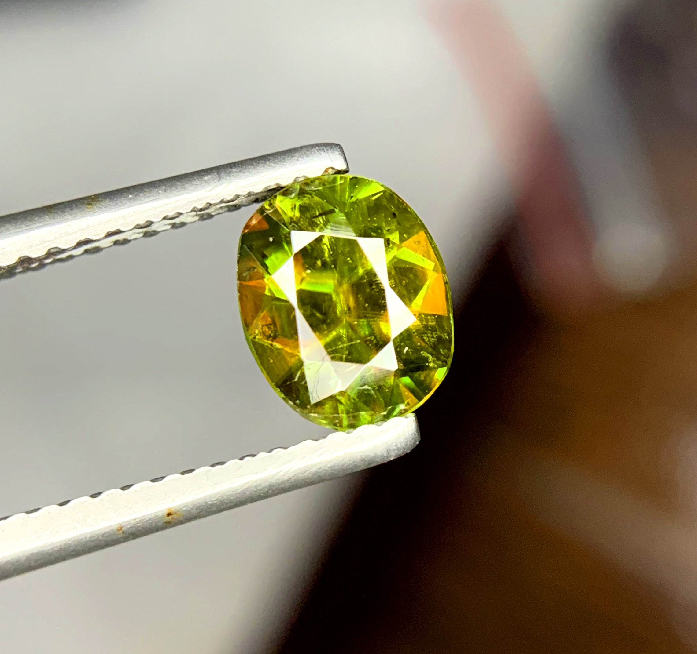 Oval Cut Titanite Green Sphene Gemstone, Fire Sphene, Loose Gemstone, Gemstone Jewelry - 1.25 CT