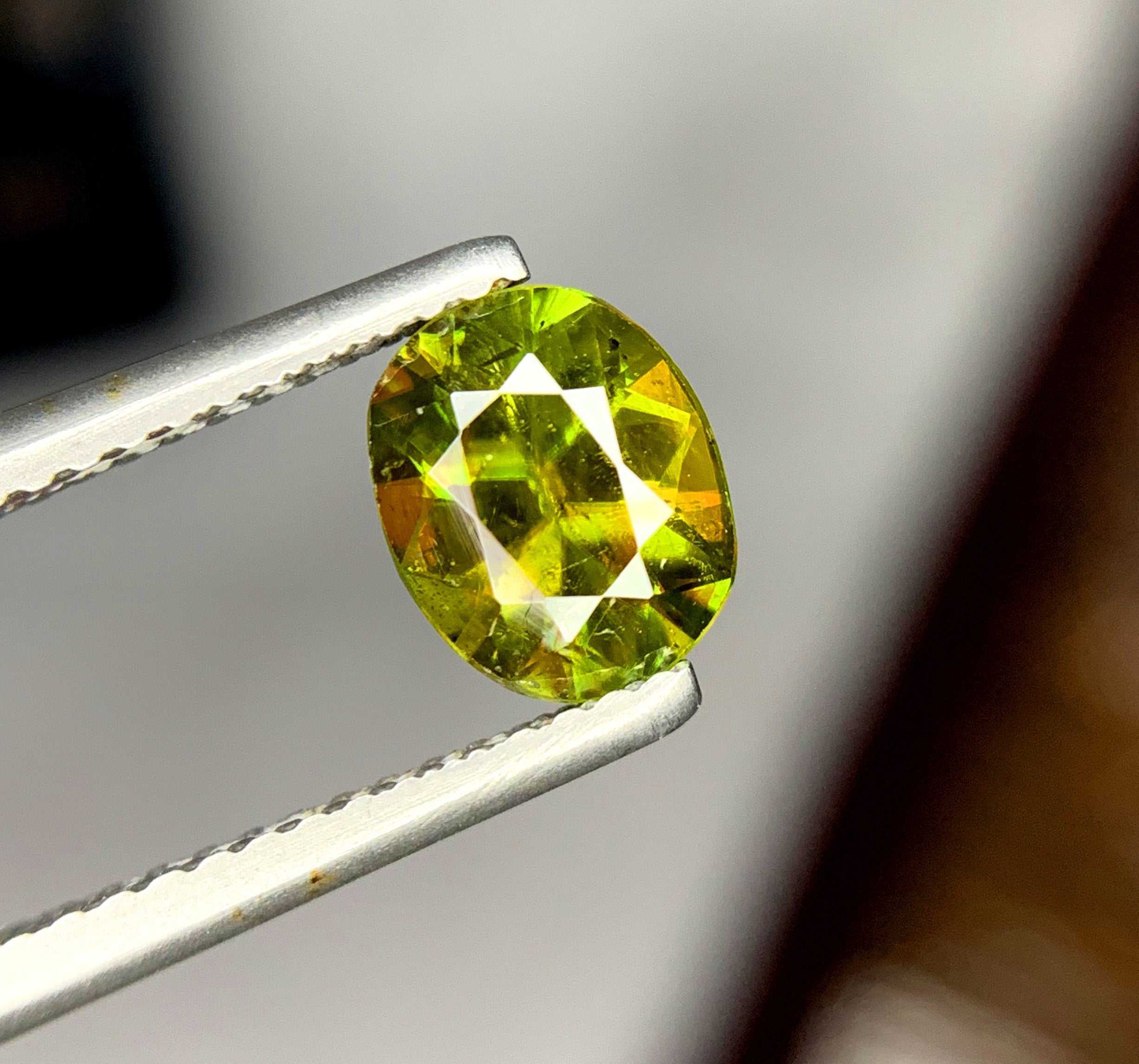 Oval Cut Titanite Green Sphene Gemstone, Fire Sphene, Loose Gemstone, Gemstone Jewelry - 1.25 CT