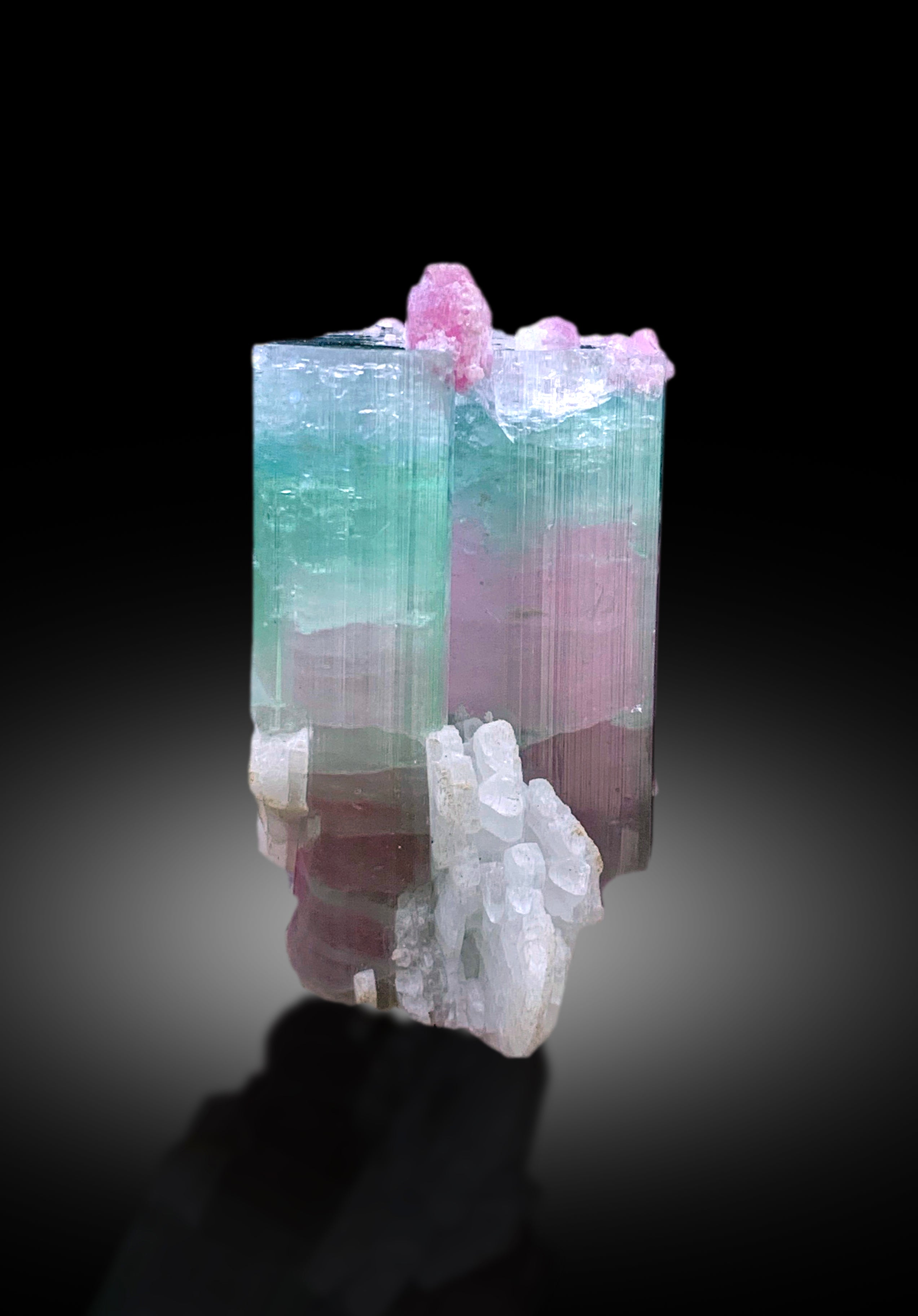 Stunning Bicolor Tourmaline with Lepidolite from Paprok Afghanistan - 70 gram