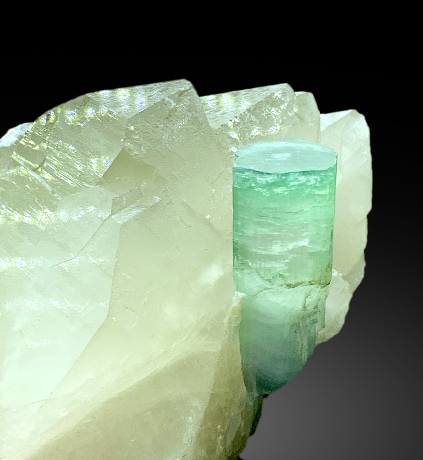 Ceafoam Color Tourmaline Crystal on Quartz from Afghanistan - 1239 gram