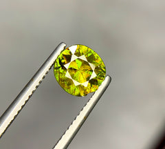 Round Cut Titanite Green Sphene Gemstone, Fire Sphene, Loose Gemstone, Gemstone Jewelry - 1.55 CT