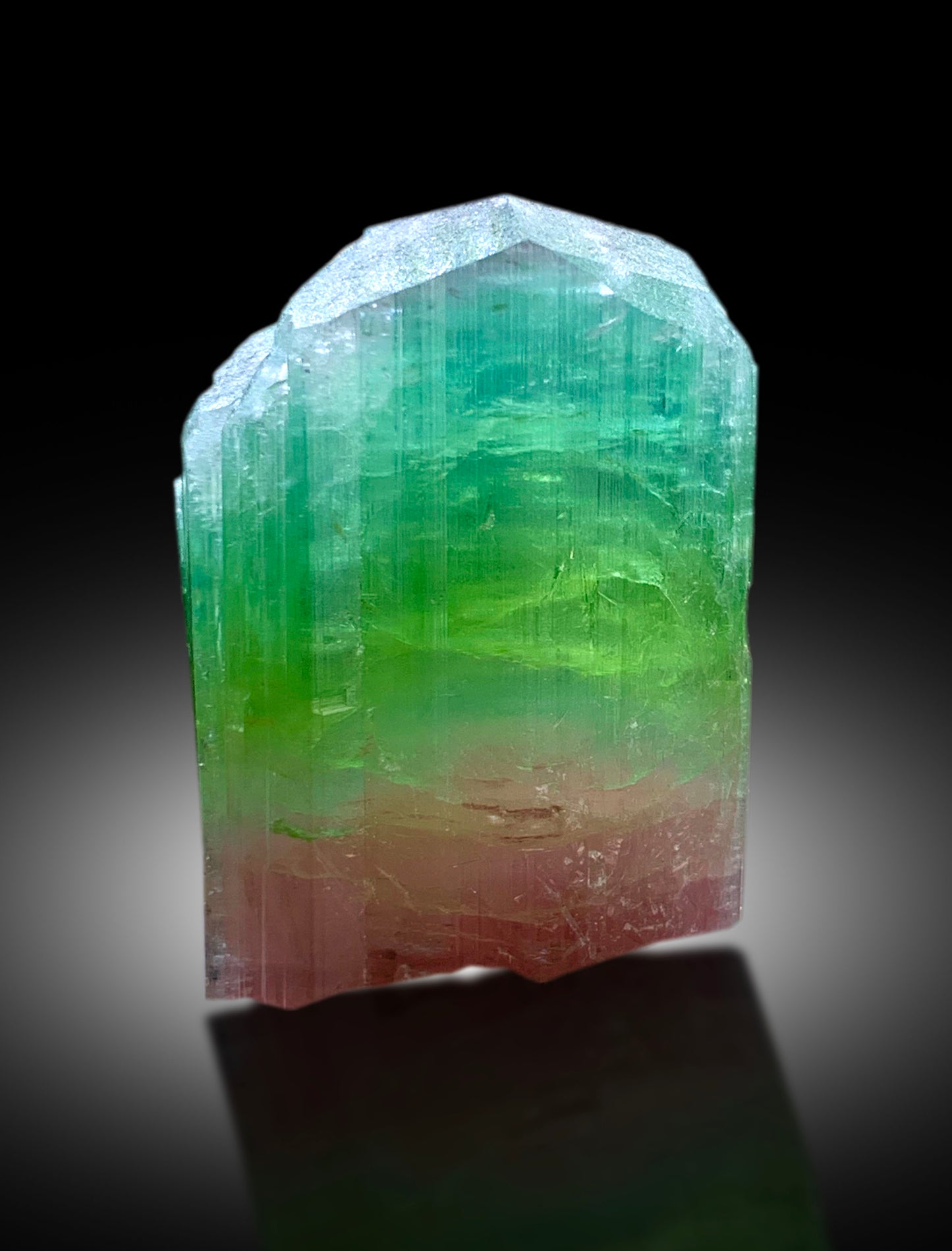 Natural Tricolor Tourmaline Crystal from Paprok Afghanistan - 43 gram