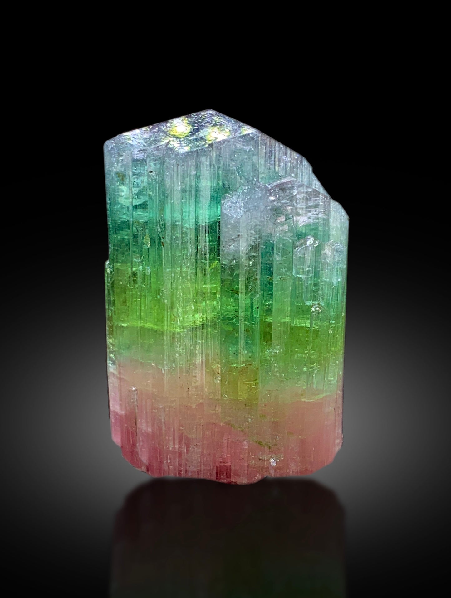 Natural Tricolor Tourmaline Crystal from Paprok Afghanistan - 43 gram