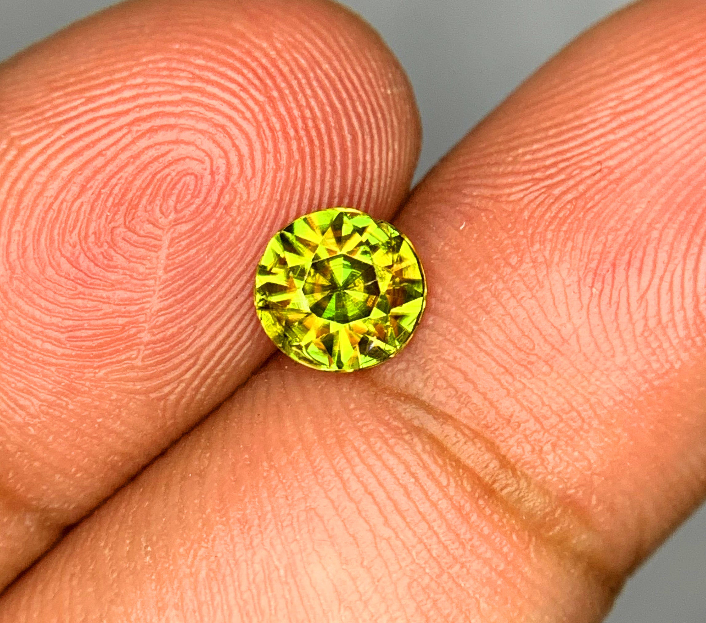 Round Cut Titanite Green Sphene Gemstone, Fire Sphene, Loose Gemstone, Gemstone Jewelry - 0.80 CT