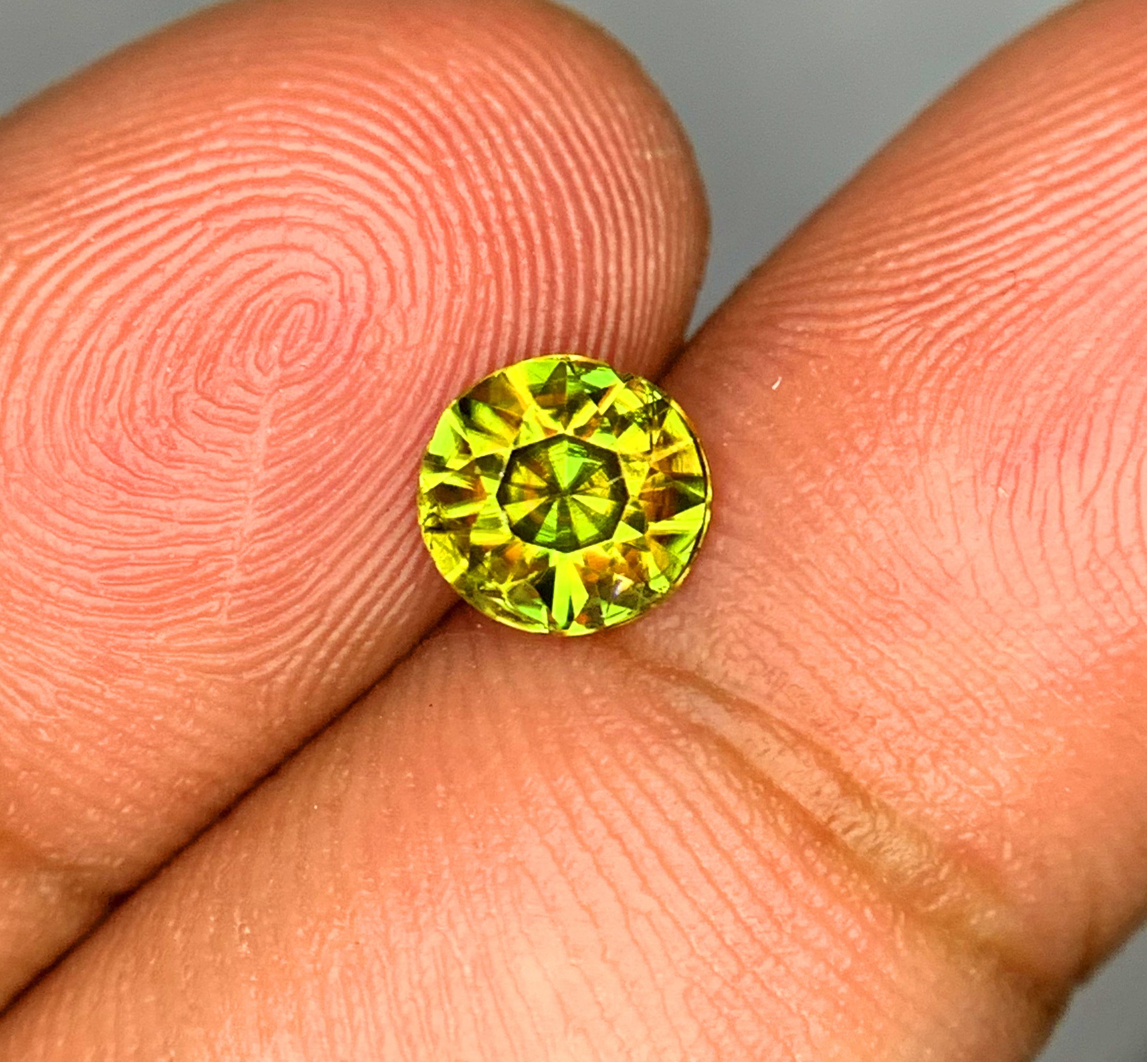 Round Cut Titanite Green Sphene Gemstone, Fire Sphene, Loose Gemstone, Gemstone Jewelry - 0.80 CT