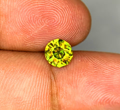 Round Cut Titanite Green Sphene Gemstone, Fire Sphene, Loose Gemstone, Gemstone Jewelry - 0.80 CT