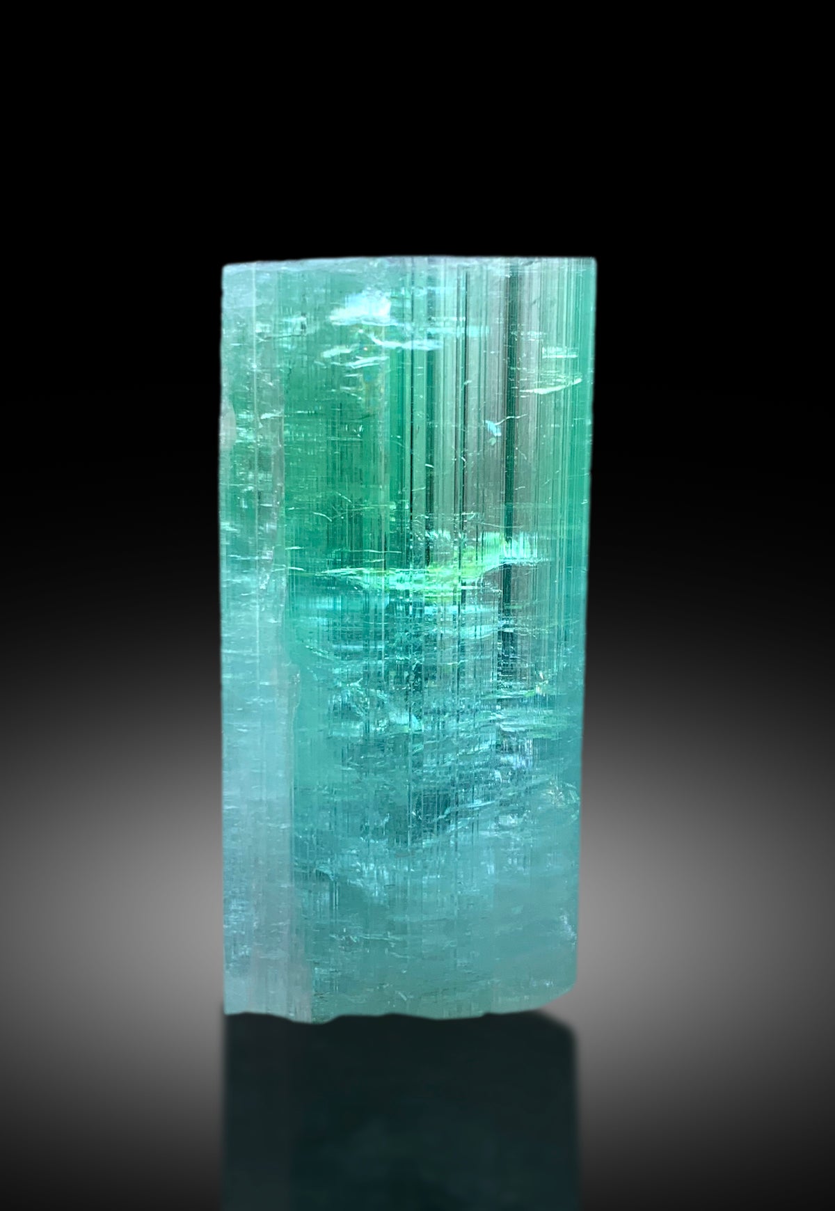 Bluish Green Color Tourmaline Crystal from Paprok Afghanistan - 52 gram