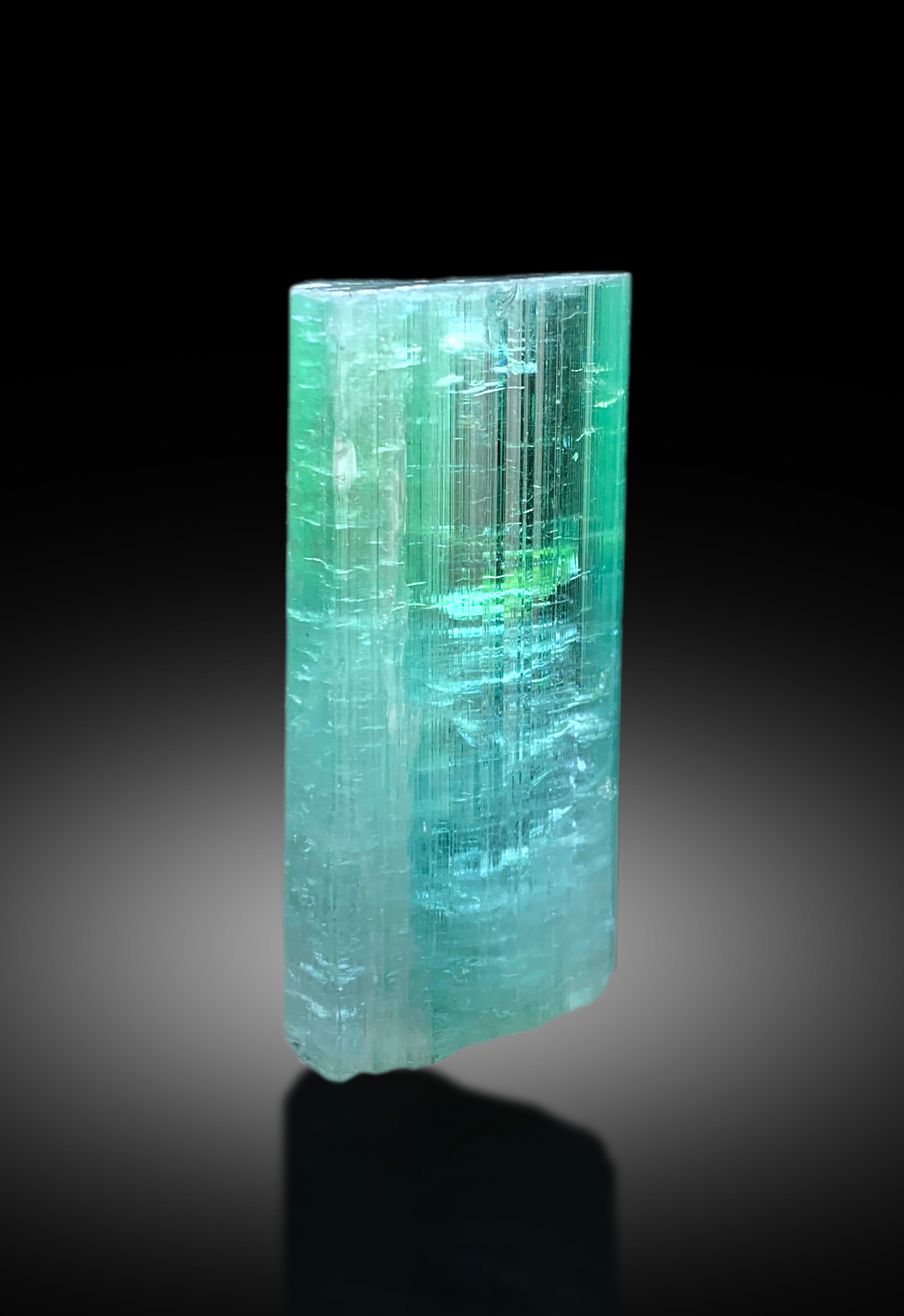 Bluish Green Color Tourmaline Crystal from Paprok Afghanistan - 52 gram