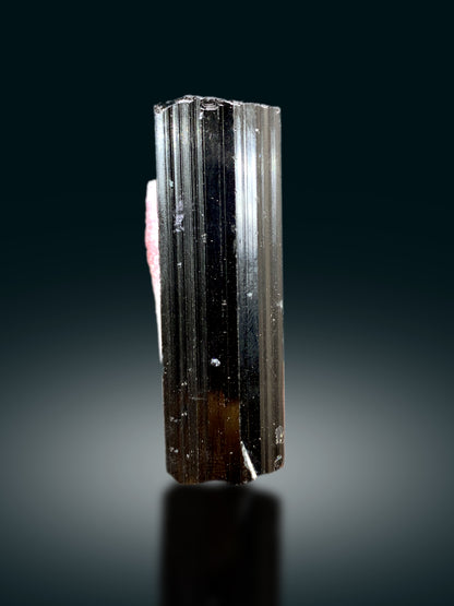 Crystallized Pink Rose Quartz on Schorl Tourmaline from Afghanistan - 46 gram