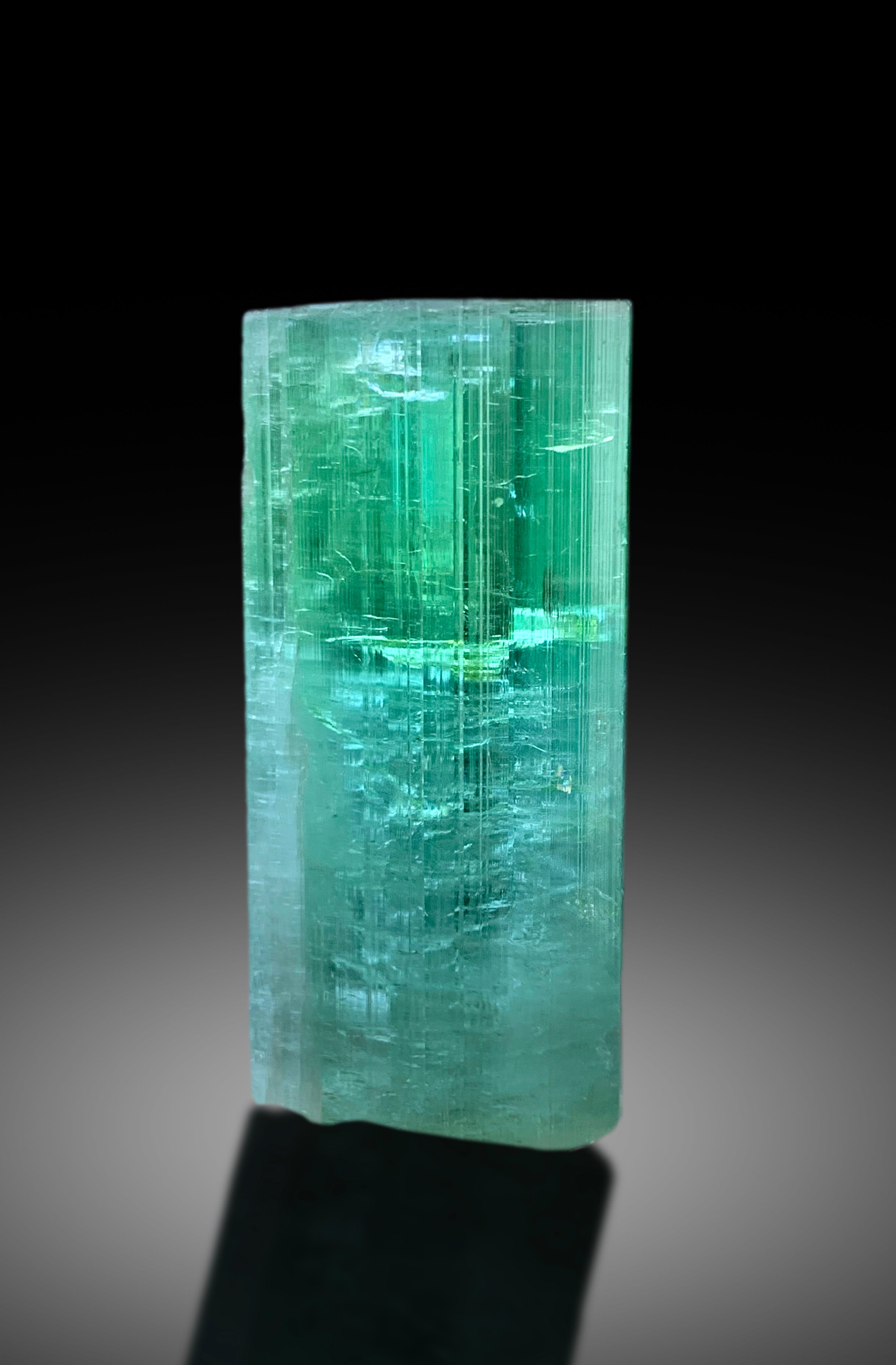 Bluish Green Color Tourmaline Crystal from Paprok Afghanistan - 52 gram