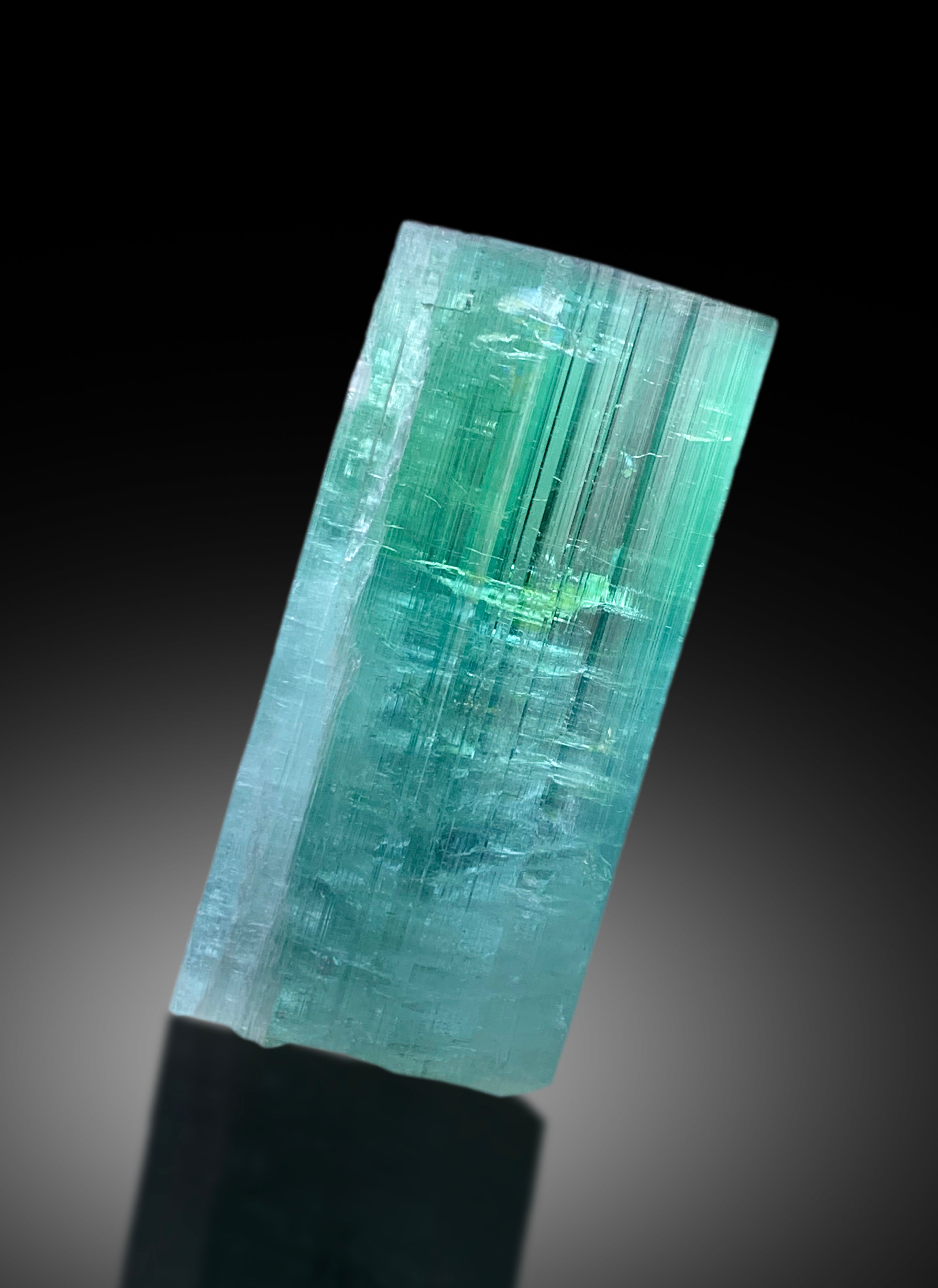 Bluish Green Color Tourmaline Crystal from Paprok Afghanistan - 52 gram