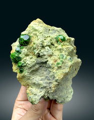 Lush Green Demantoid Garnet Specimen - 584 gram