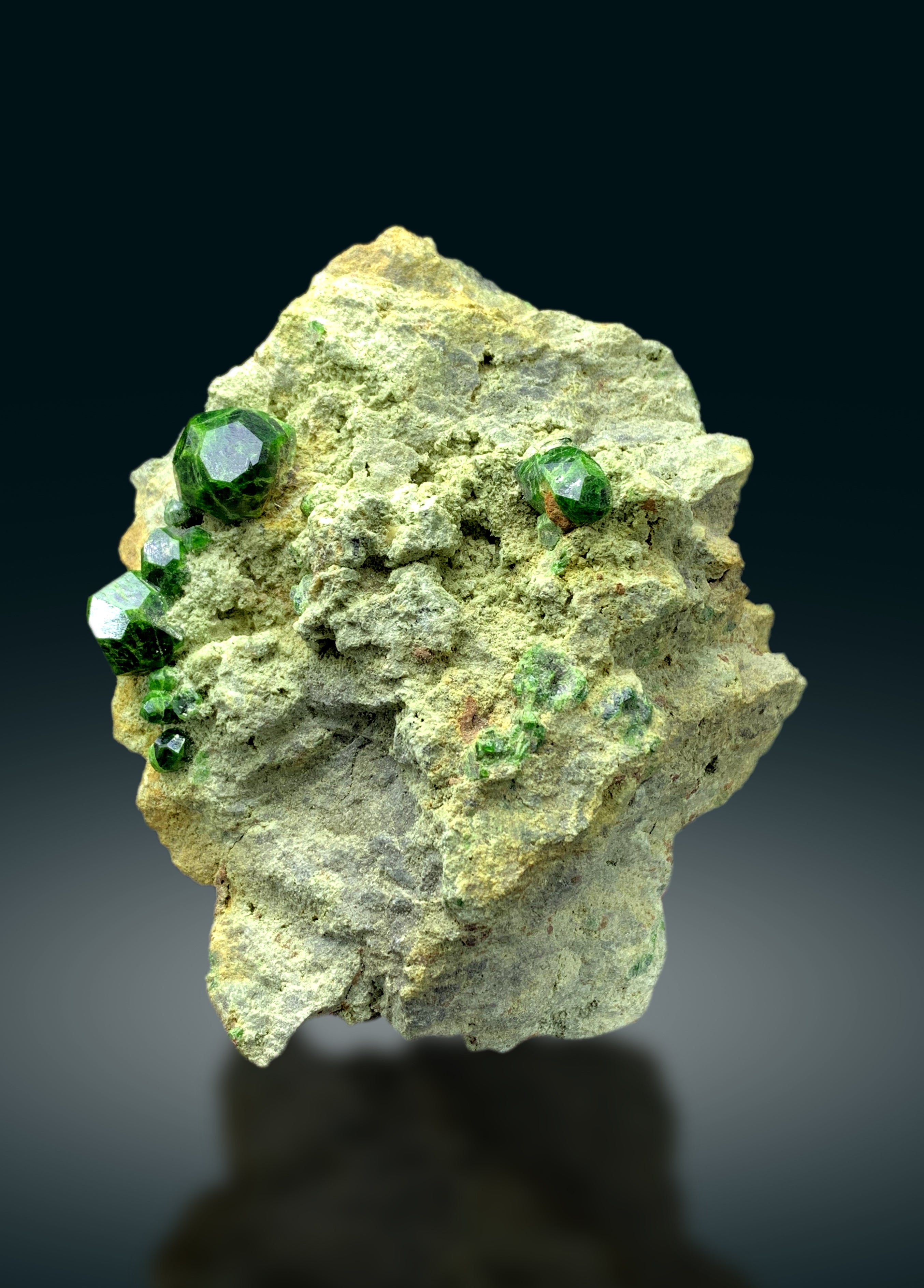 Lush Green Demantoid Garnet Specimen - 584 gram