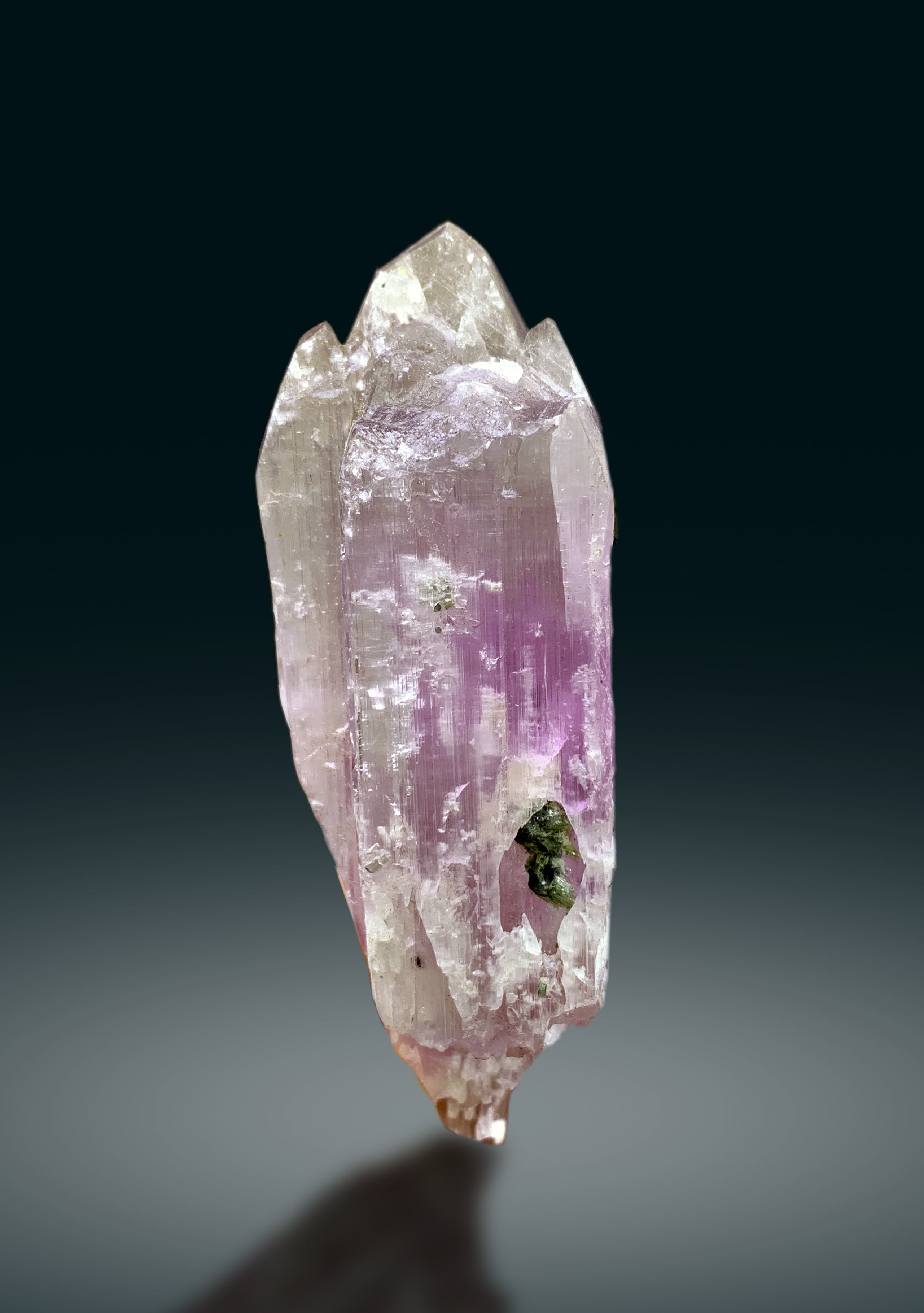 Natural Pink Kunzite with Green Tourmalines from Afghanistan - 99 gram