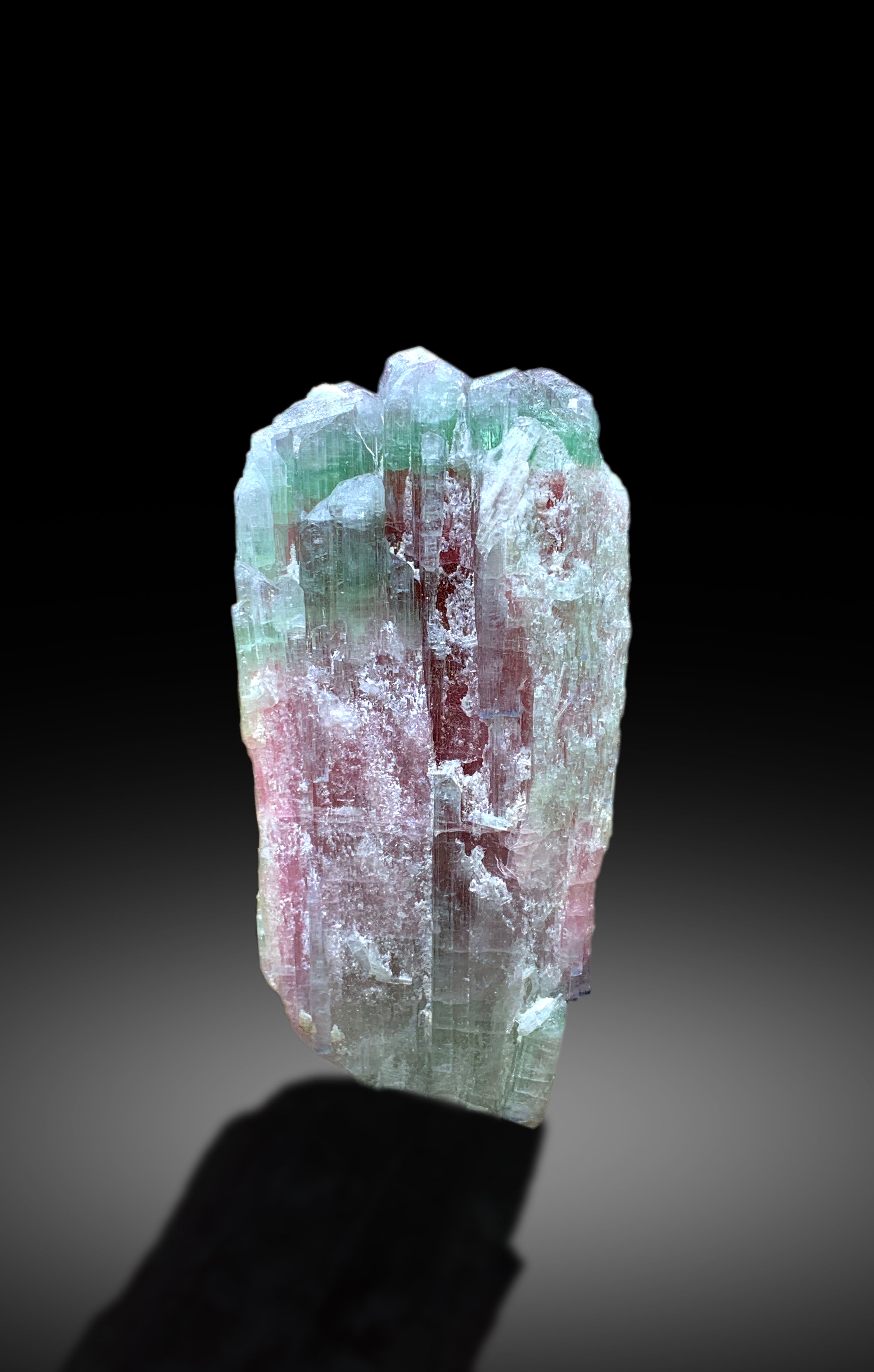 Natural Tricolor Tourmaline Crystal from Paprok Afghanistan - 122 gram