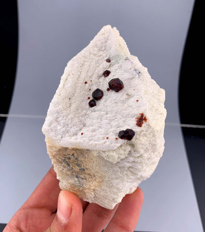 Red Garnet Crystals on Matrix From Pakistan - 349 Grams