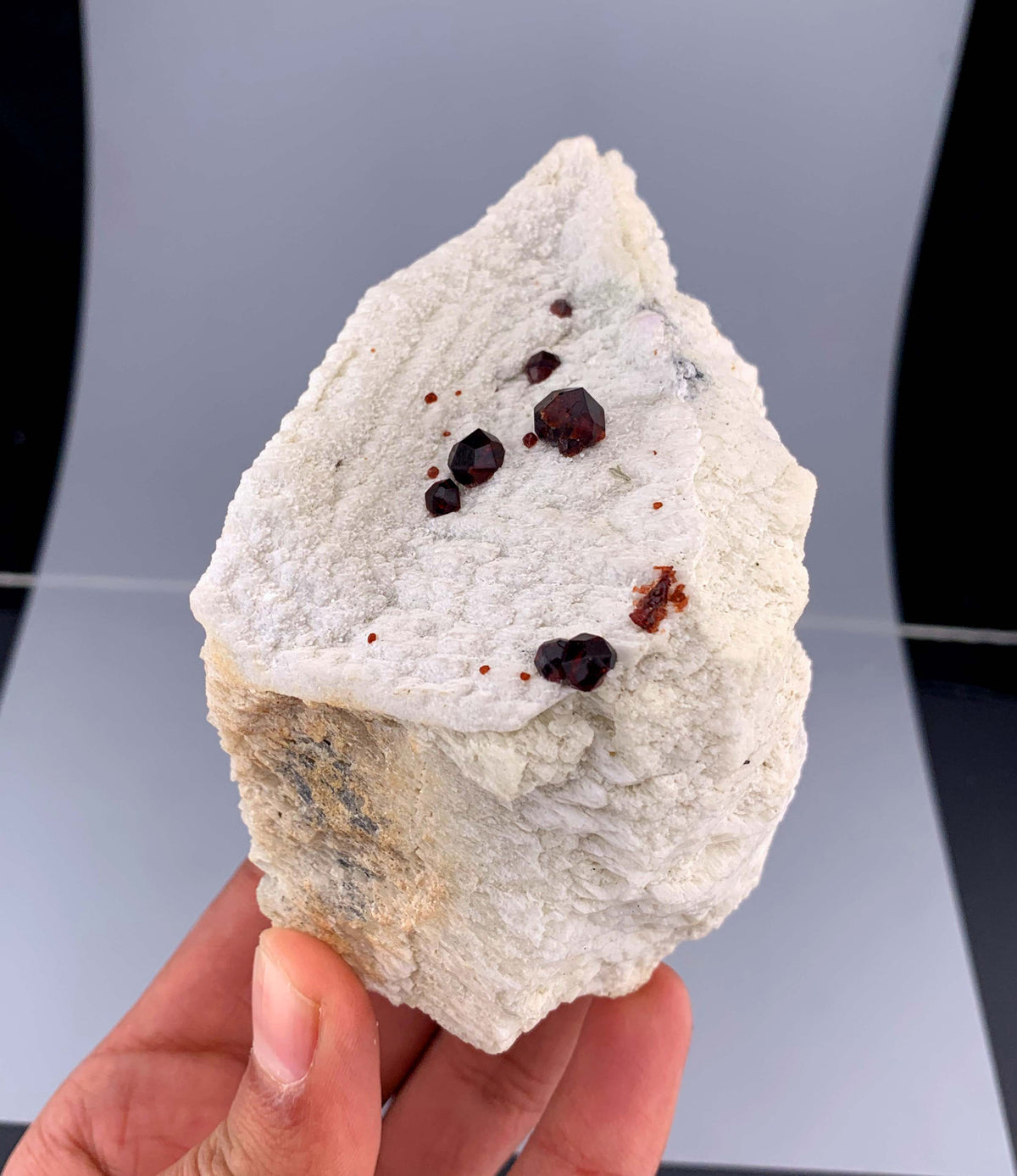 Red Garnet Crystals on Matrix From Pakistan - 349 Grams