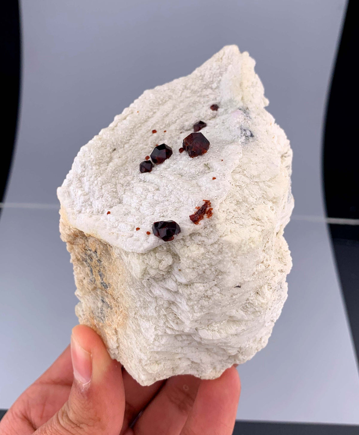 Red Garnet Crystals on Matrix From Pakistan - 349 Grams