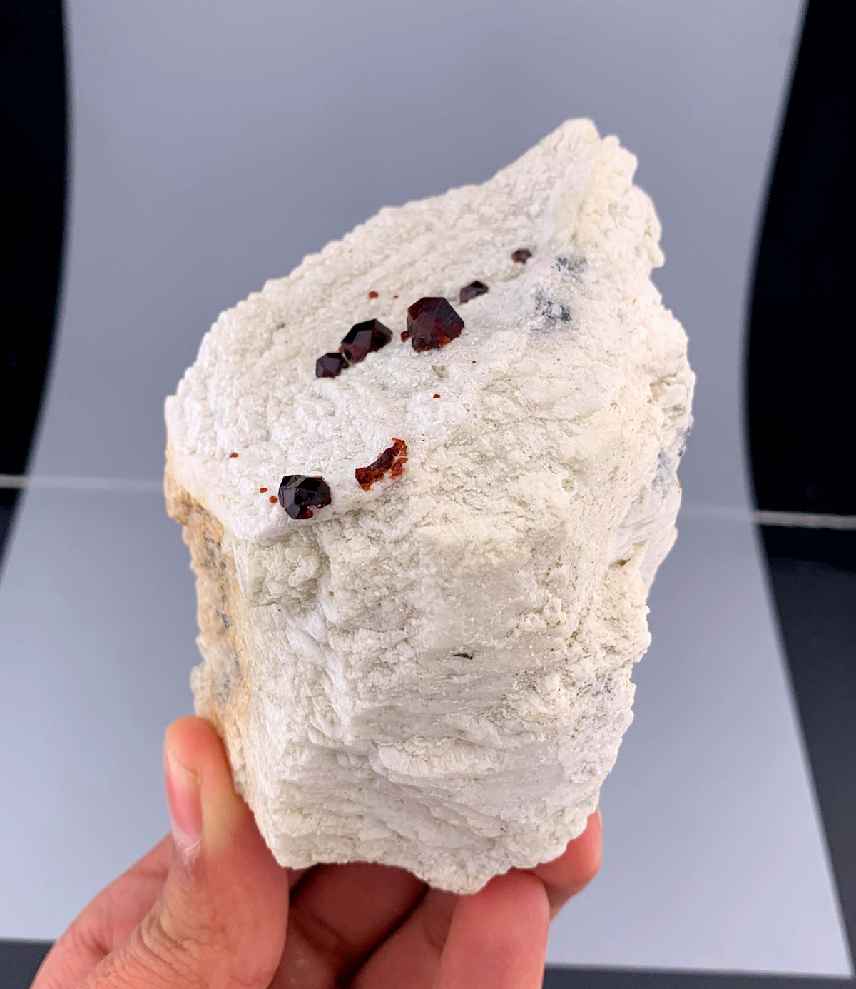 Red Garnet Crystals on Matrix From Pakistan - 349 Grams