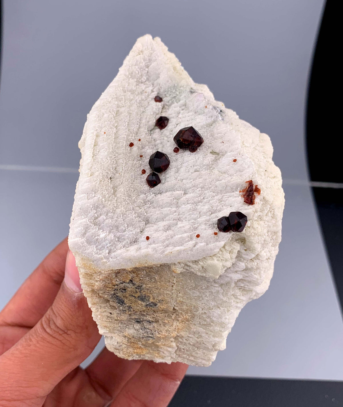 Red Garnet Crystals on Matrix From Pakistan - 349 Grams