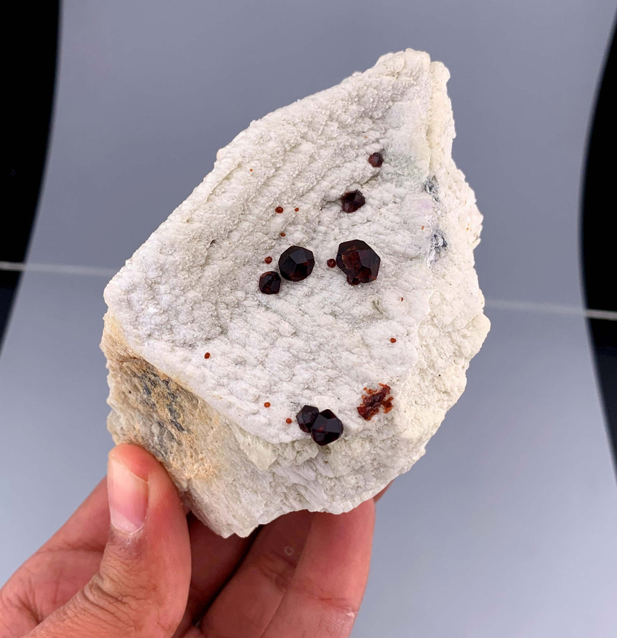 Red Garnet Crystals on Matrix From Pakistan - 349 Grams