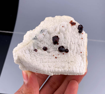 Red Garnet Crystals on Matrix From Pakistan - 349 Grams